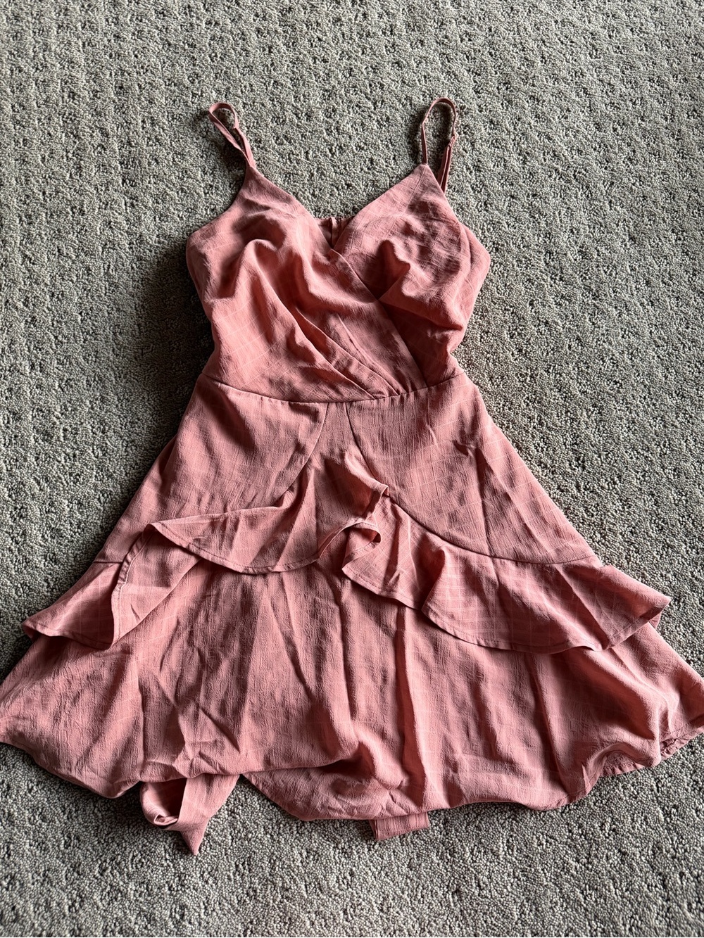 Dusty Rose Ruffle Sundress